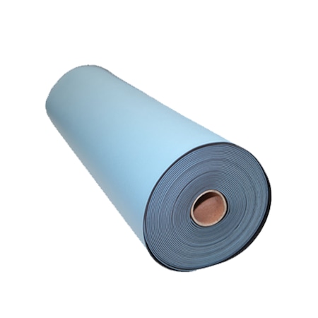 Transforming Technologies 24" x 40' x .080", Light Blue, Textured Rubber Table Mat, Roll MTT2440B